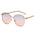 Oval Frame Metal Chain Sunglasses For Women