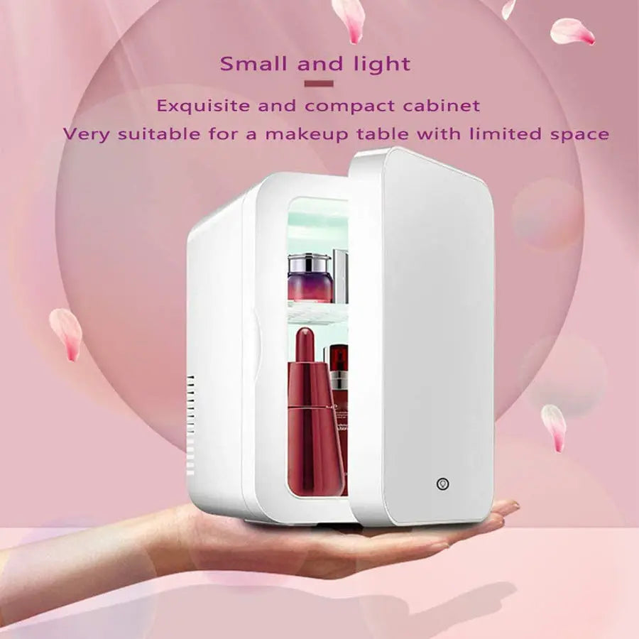 Mini Makeup Fridge Portable Cosmetic Refrigerator Cooler and Warmer Freezer for Perfume Beauty Skincare Products null