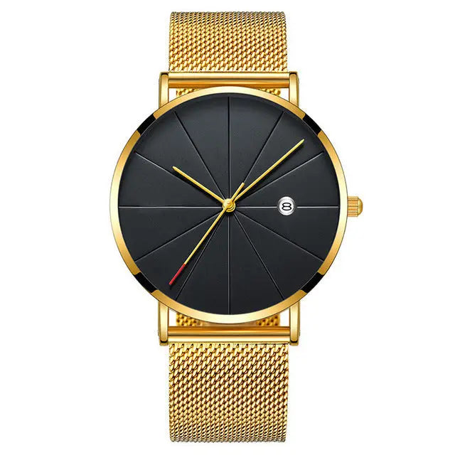 Men's Stainless Steel Mesh Band Watches null