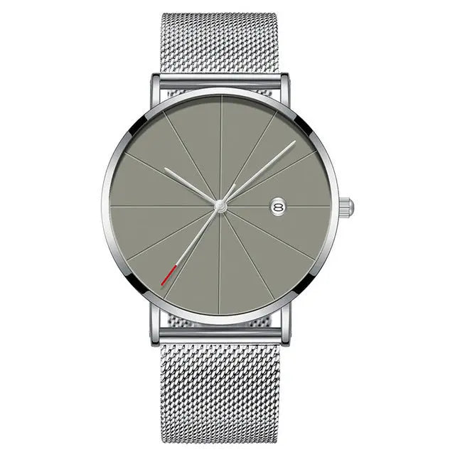 Men's Stainless Steel Mesh Band Watches null