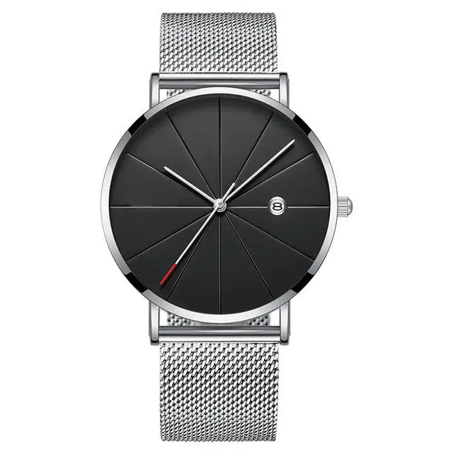 Men's Stainless Steel Mesh Band Watches null