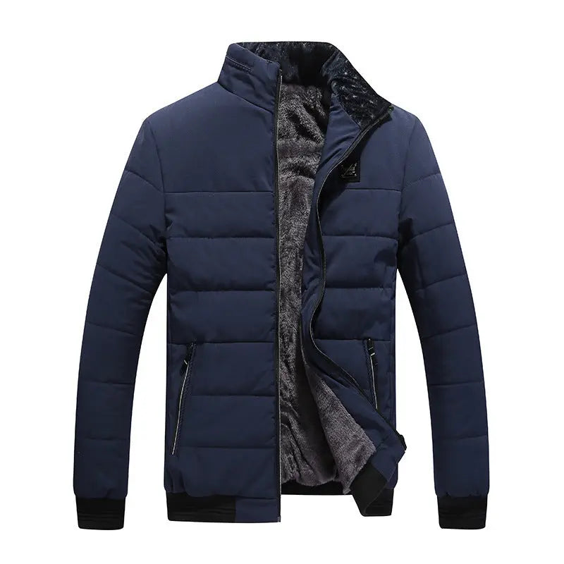 Winter Coat Men's Cotton Clothing Korean Style Fleece-lined Cotton-padded Jacket For Men null