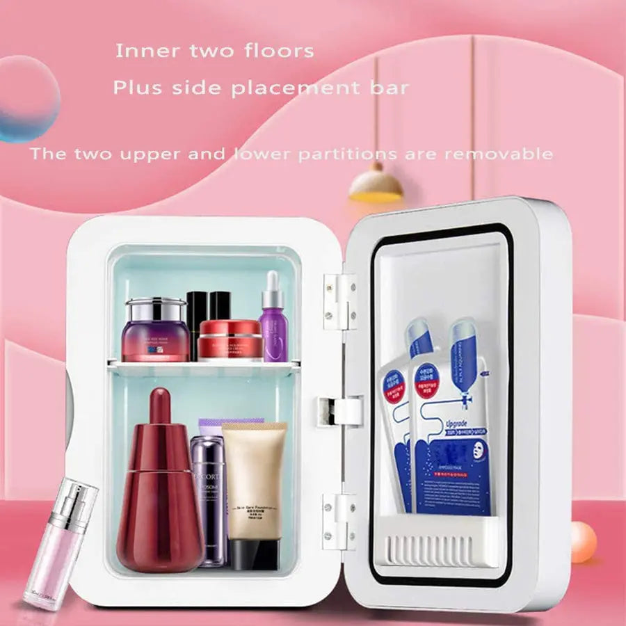 Mini Makeup Fridge Portable Cosmetic Refrigerator Cooler and Warmer Freezer for Perfume Beauty Skincare Products null