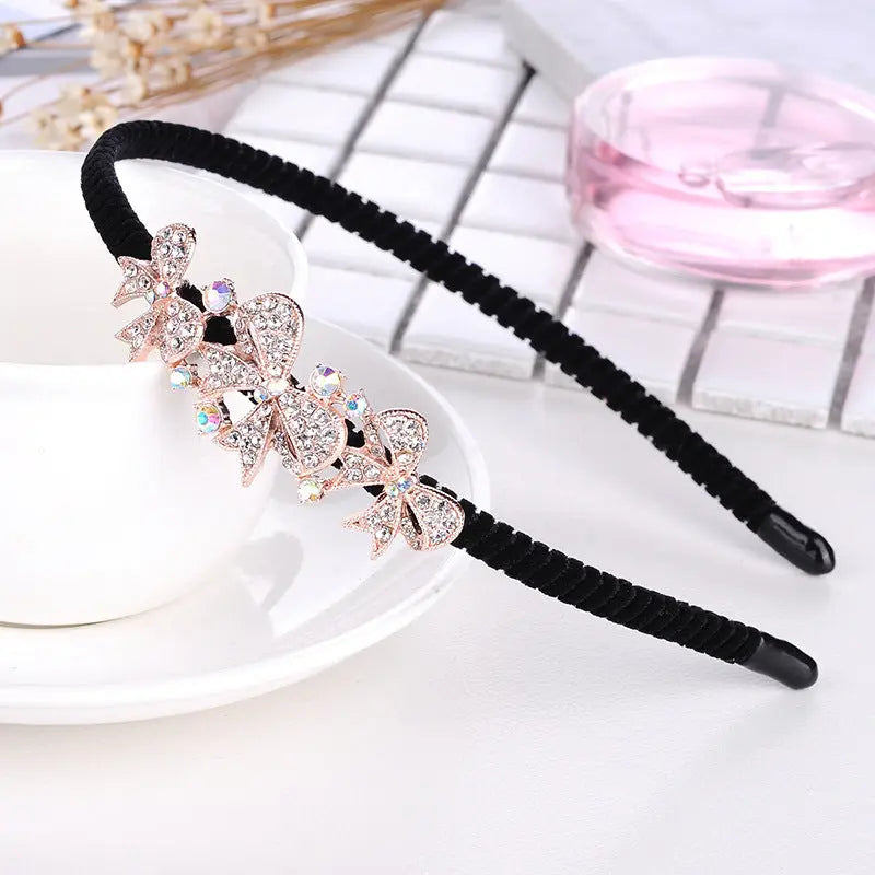 Rhinestone Bow Headband For Women Head Accessories null