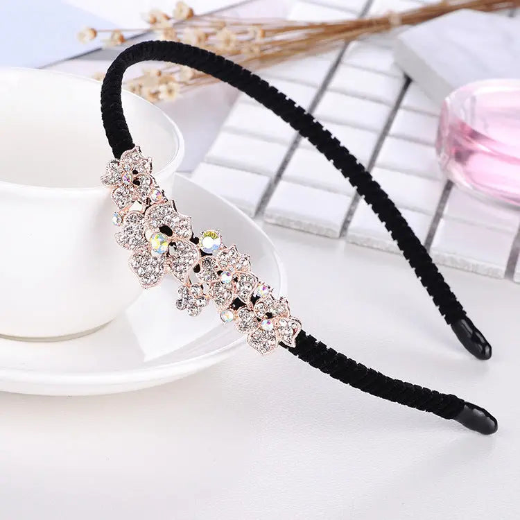 Rhinestone Bow Headband For Women Head Accessories null