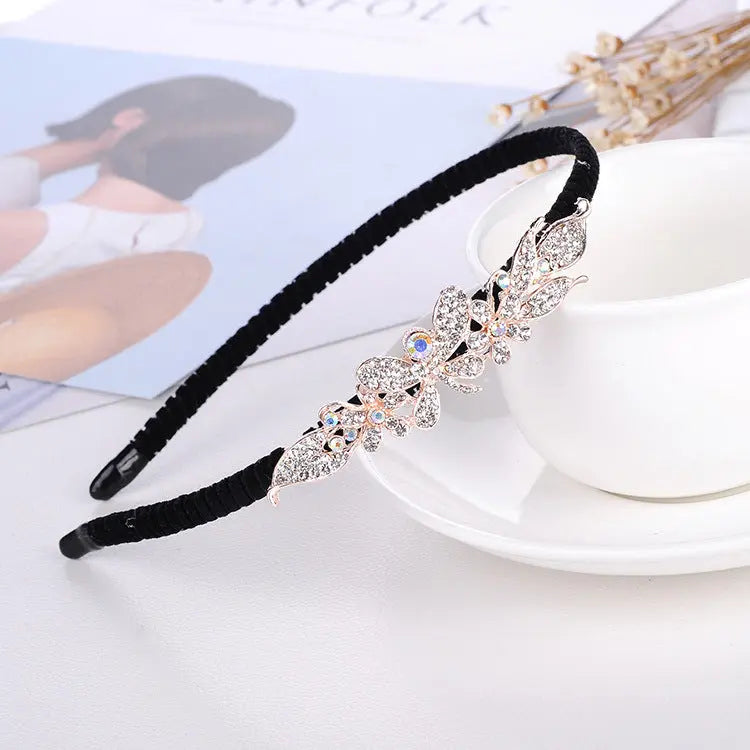 Rhinestone Bow Headband For Women Head Accessories null