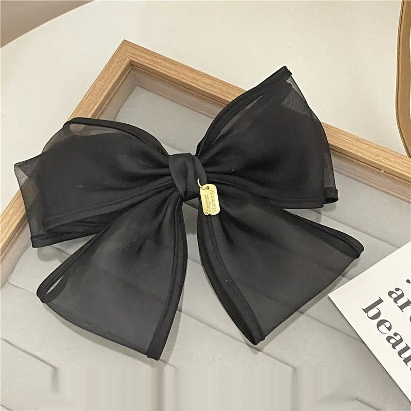 Handmade Mesh Bow Hair Accessories For Women null