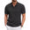 Summer Stand Collar Buttons Short Sleeve T-shirt Solid Color Stripe POLO Shirt Fashion Casual Beach Clothing For Men