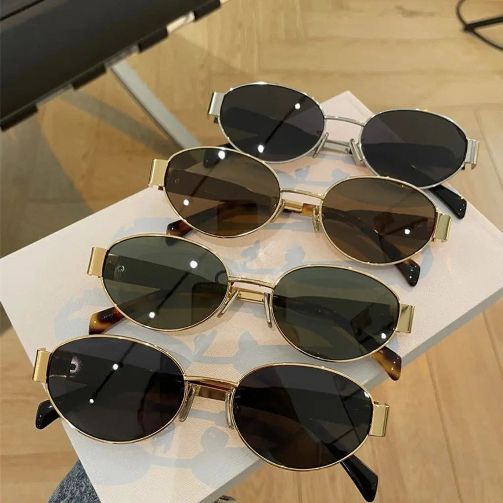Fashion Retro Oval Sunglasses For Women null