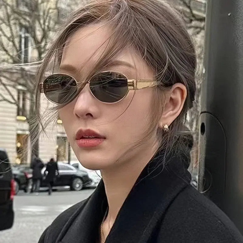 Fashion Retro Oval Sunglasses For Women null
