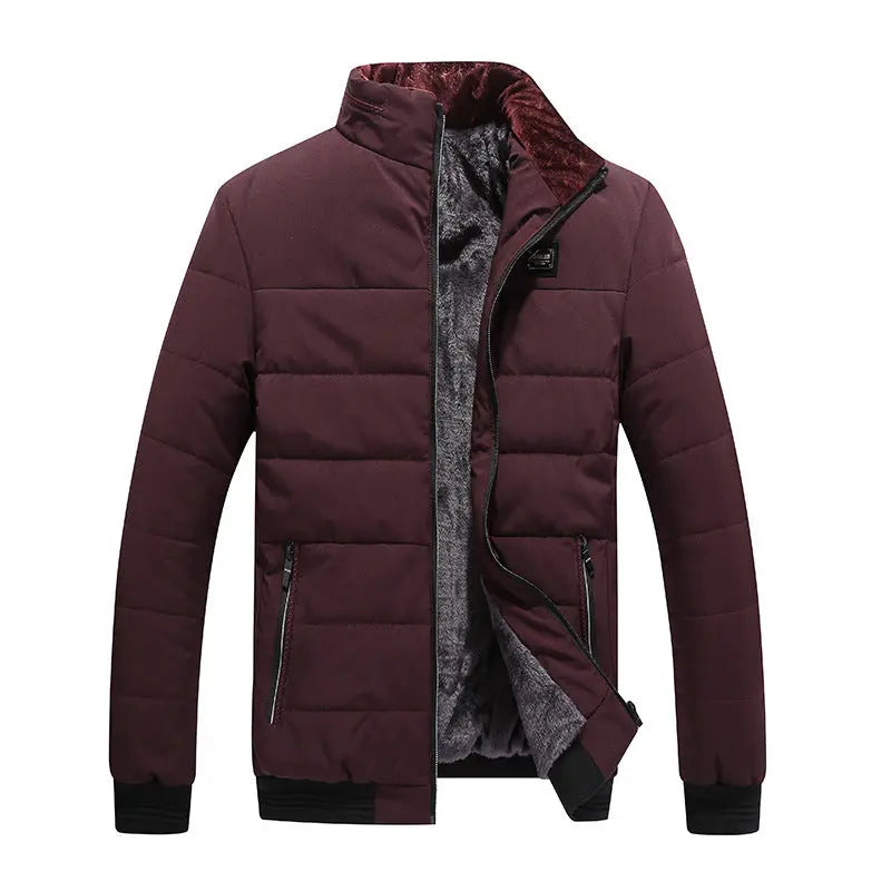 Winter Coat Men's Cotton Clothing Korean Style Fleece-lined Cotton-padded Jacket For Men null