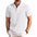 Summer Stand Collar Buttons Short Sleeve T-shirt Solid Color Stripe POLO Shirt Fashion Casual Beach Clothing For Men