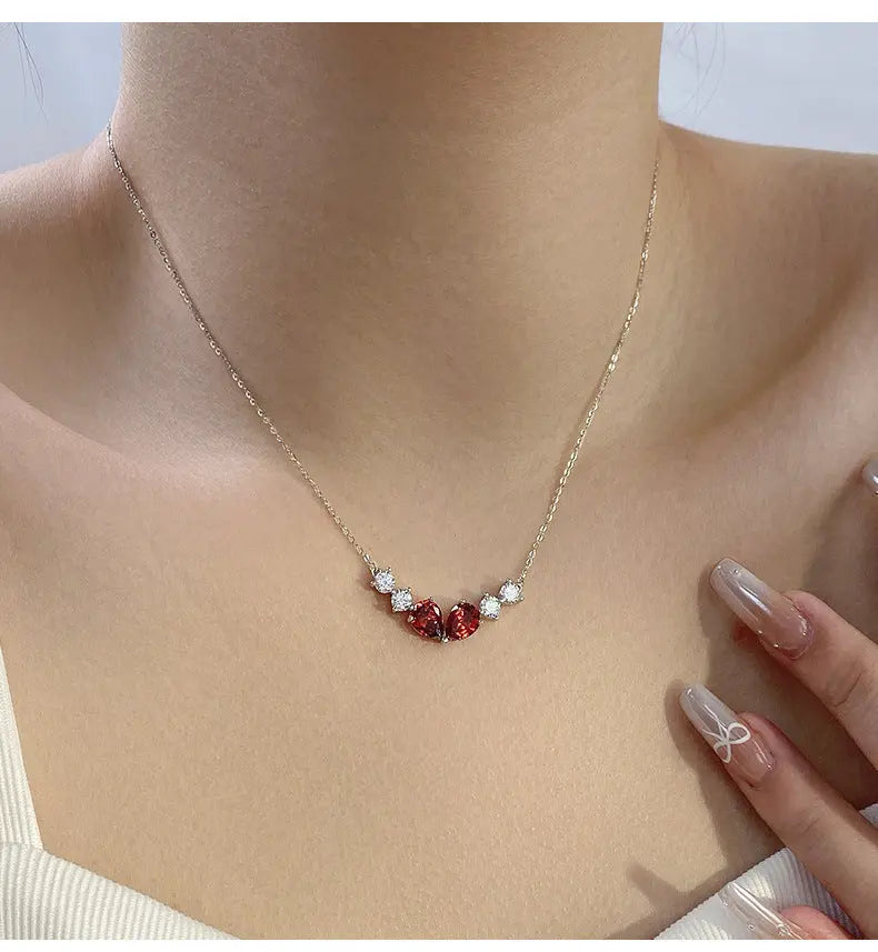 Water Drop Zircon Necklace Accessories For Women null